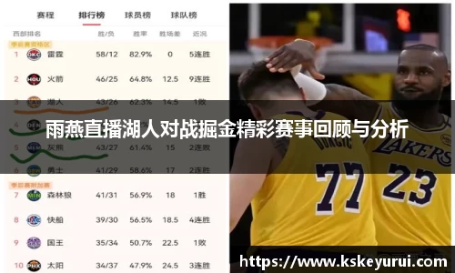 雨燕直播湖人对战掘金精彩赛事回顾与分析